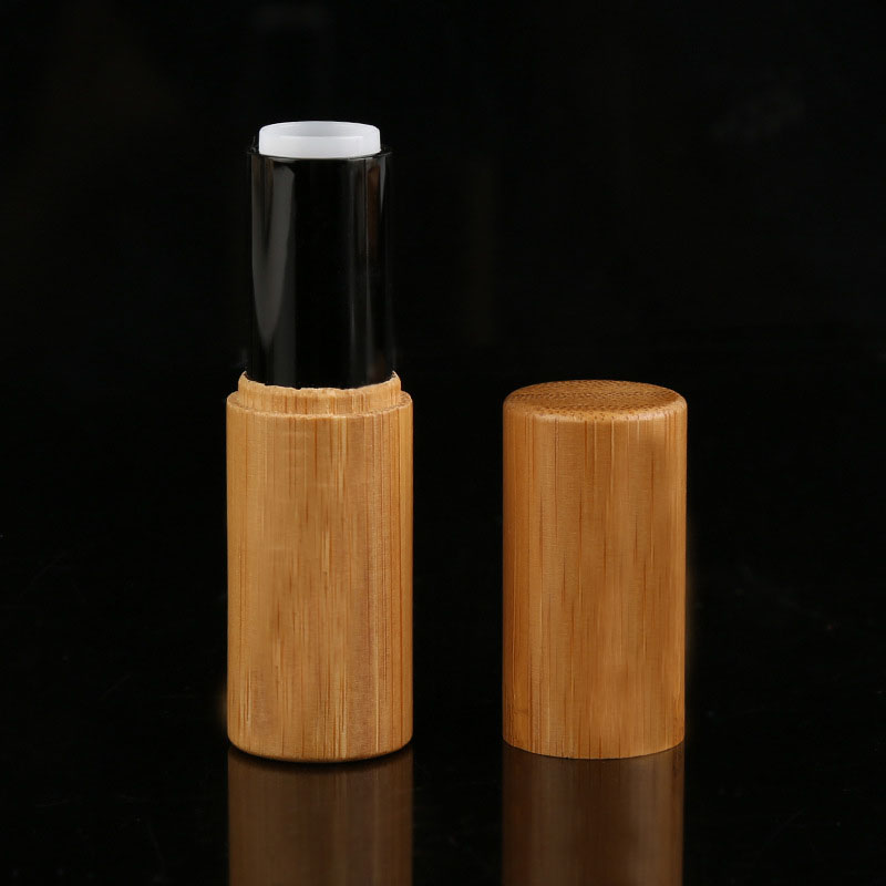Hot Sale Eco friendly Lipstick Empty Gold Container Natural Wooden Bamboo Lipstick Tube 5g Wholesale