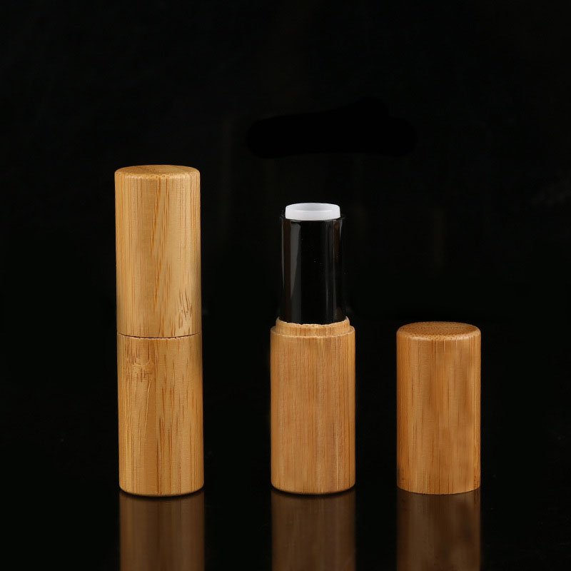 Lipstick tube bamboo cosmetic packaging