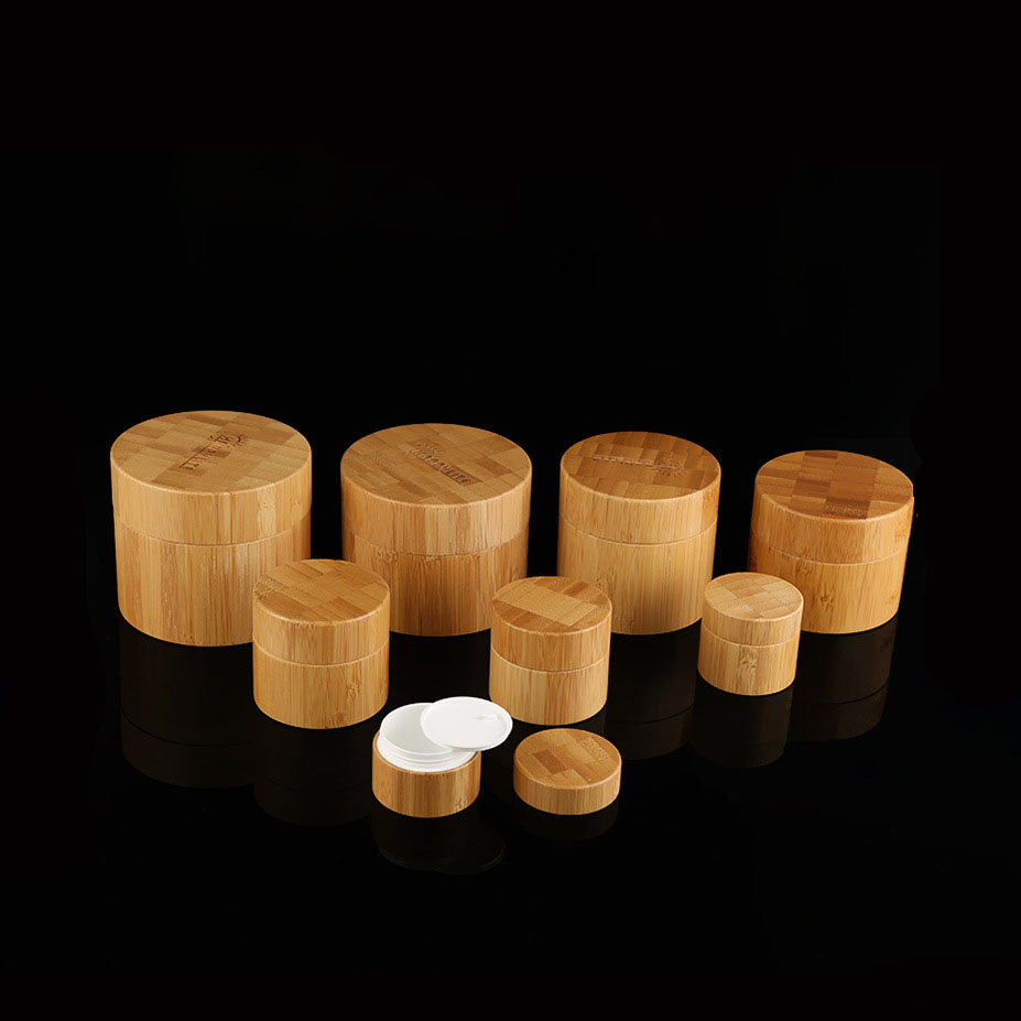Wholesale customization bamboo jar cosmetic cream jar