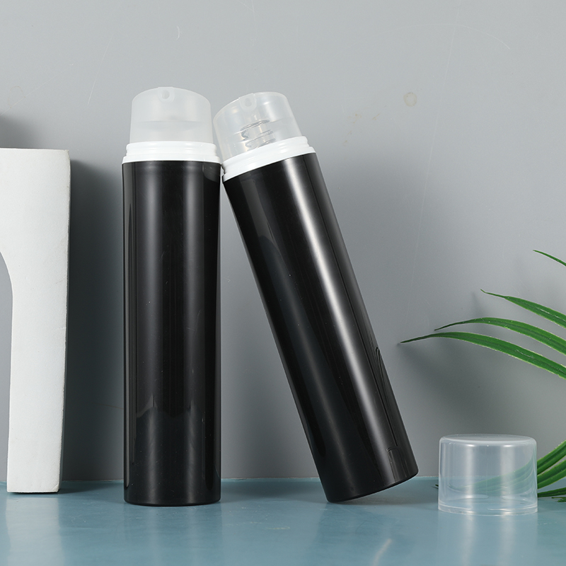 airless black bottle