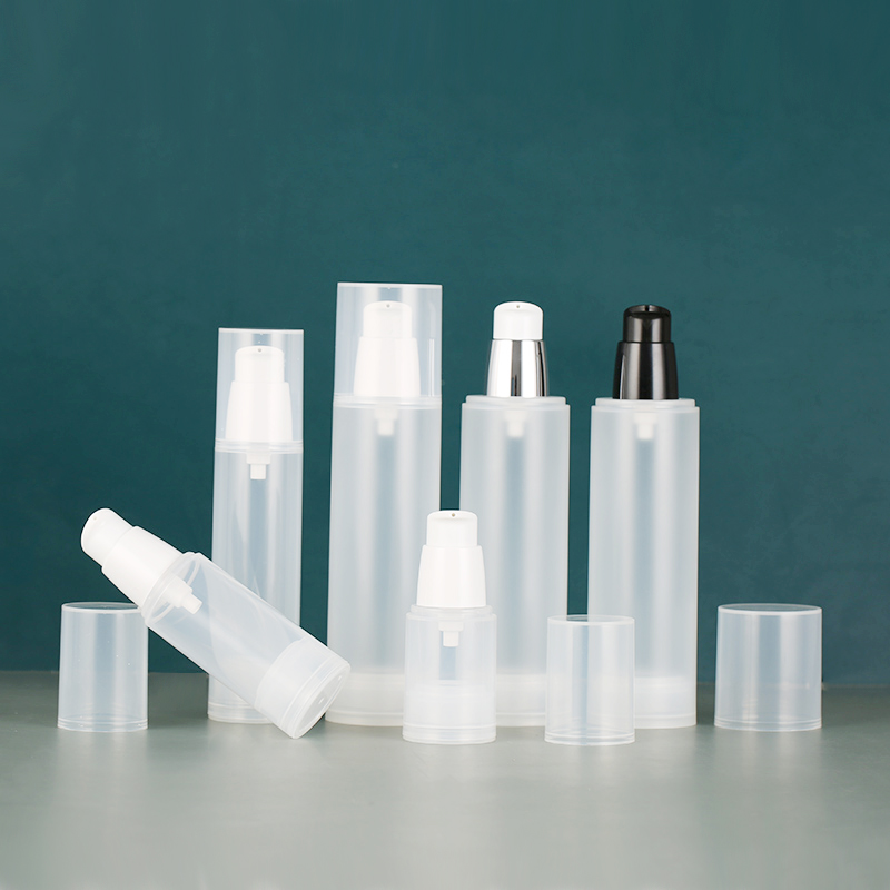 airless bottle white matte