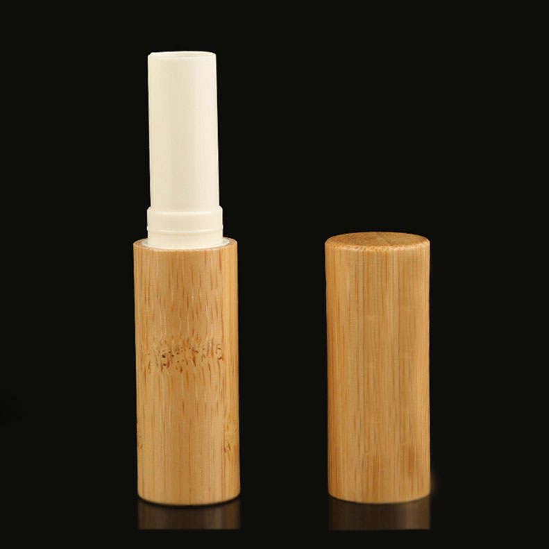 eco friendly lipstick tube packaging 5g 5ml fancy empty bamboo lip balm container chapstick tubes