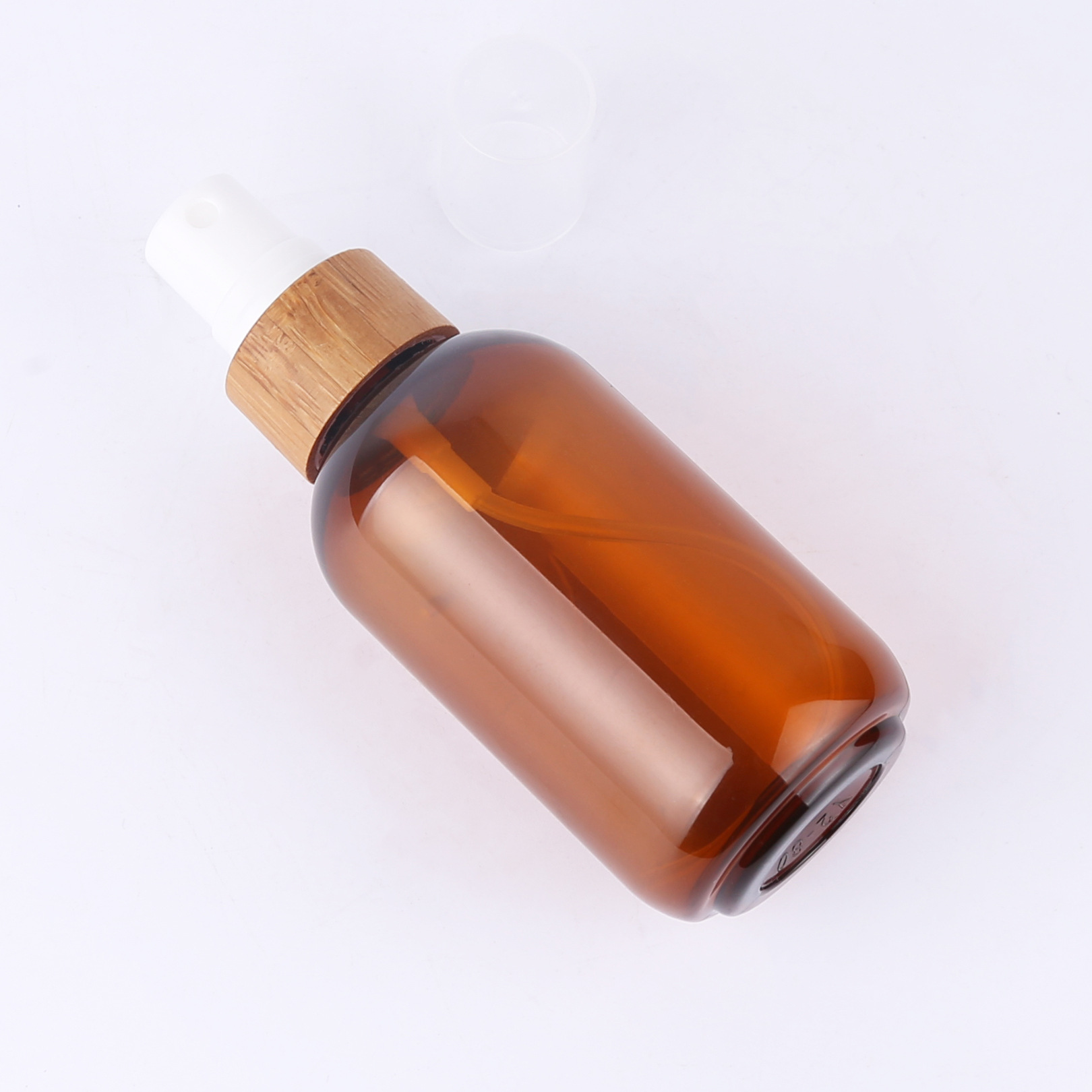 glass bottle bamboo lid 100ml