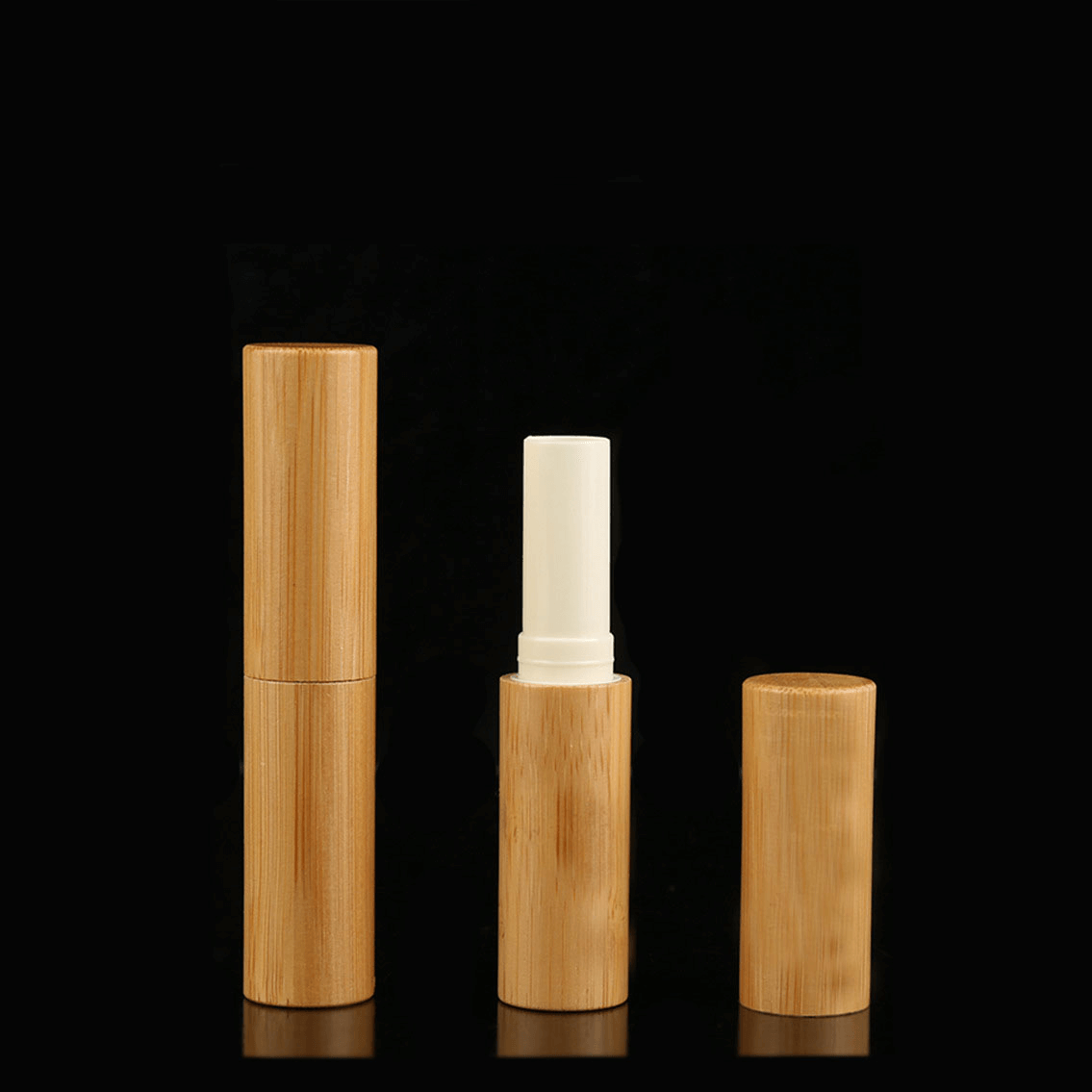 Recyclable Bamboo Cosmetic Tube Empty Lip Balm Lipstick