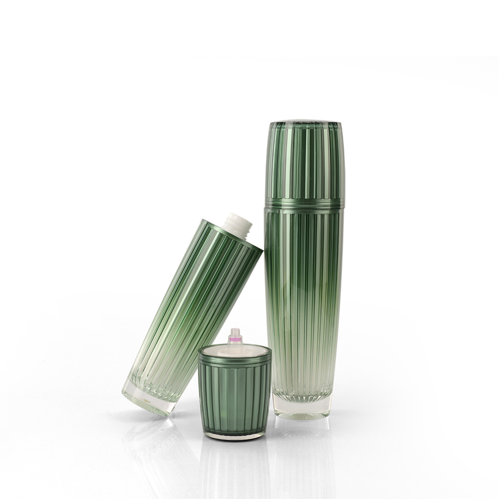 solid green lotion bottle