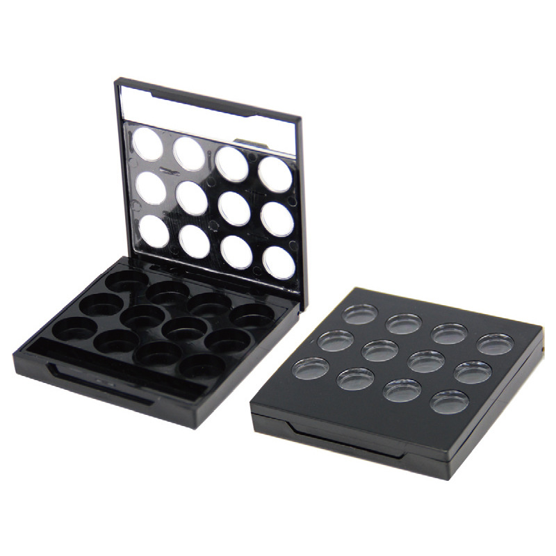 Empty Makeup Box, Black Plastic Eyeshadow Packaging cosmopacks