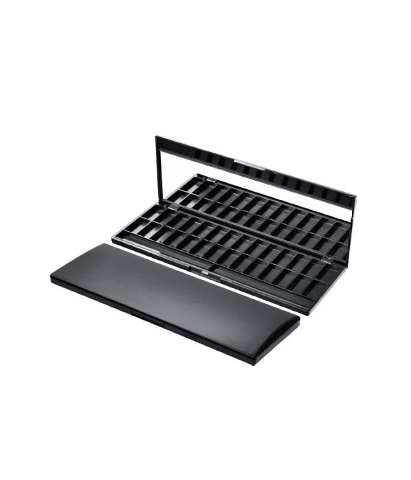 Empty Black Eyeshadow Palette Packaging W/ Mirror cosmopacks